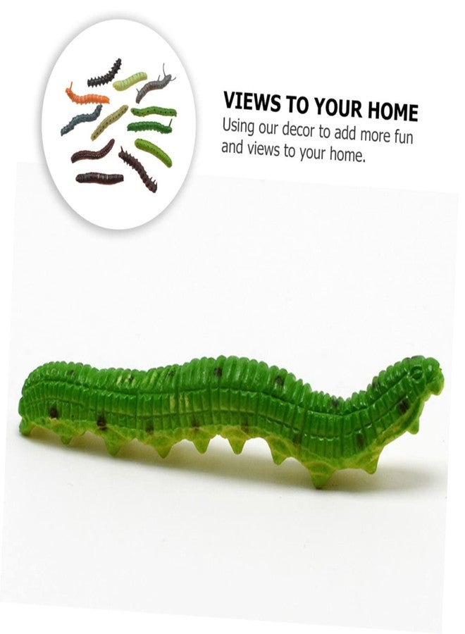 IMIKEYA 24pcs Plastic Caterpillar Figurines - Realistic Fake Worms for Halloween Decor and Play - Image 3